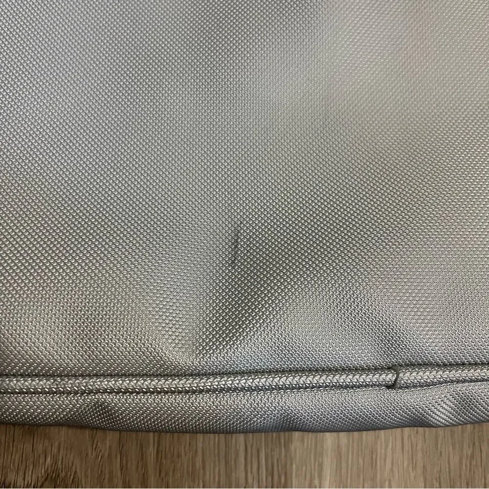 Light Grey Solid Padded Laptop Case & Bag